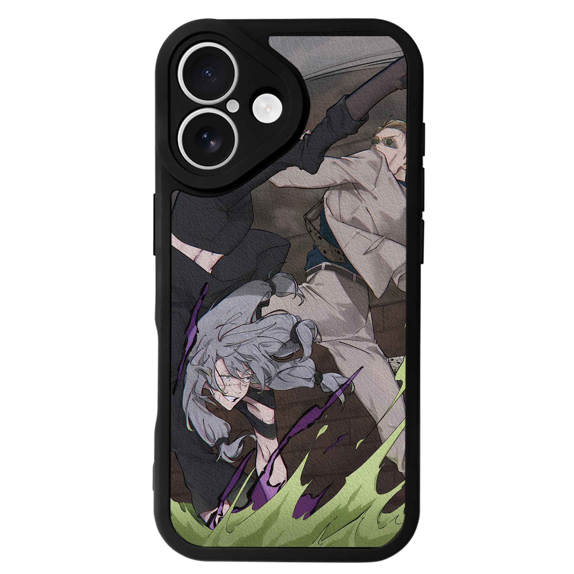（画像用） 呪術廻戦 Jujutsu Kaisen 【iPhone 16シリーズ対応】シリコンスマホケース（レザー調） 材質：シリコン